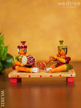 Etikoppaka Toys - Musicians Set Of 2 Wl3831 Wooden Decor