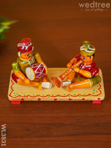 Etikoppaka Toys - Musicians Set Of 2 Wl3831 Wooden Decor