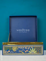 Flip Top Box - Blue Madhubani Print Wh0019 Combos & Hampers