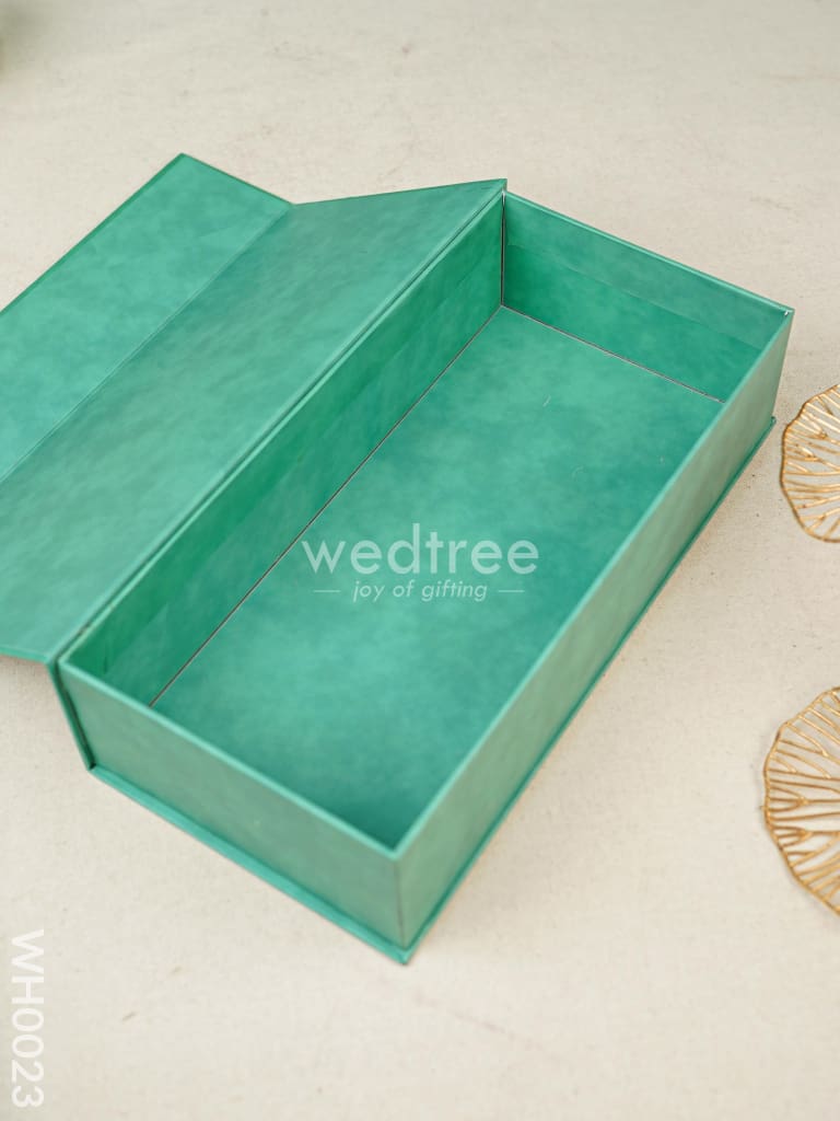 Flip Top Box - Green Flower Print Wh0023 Combos & Hampers