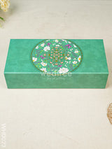 Flip Top Box - Green Flower Print Wh0023 Combos & Hampers