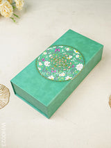 Flip Top Box - Green Flower Print Wh0023 Combos & Hampers