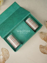 Flip Top Box - Green Flower Print Wh0023 Combos & Hampers