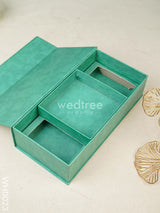 Flip Top Box - Green Flower Print Wh0023 Combos & Hampers