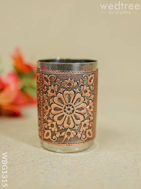 Floral Design Glass - Copper Finish Wbg1315 Utensils