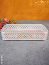 Floral Design Tray With White Frame - Wl3984 Wooden Trays