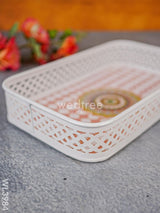 Floral Design Tray With White Frame - Wl3984 Wooden Trays