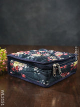 Floral Designed Jewel Pouch ( 7X6 )- Wl3151 Navy Blue Organizers