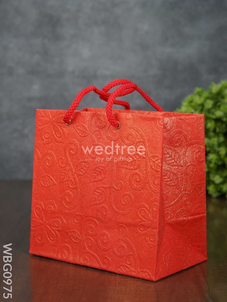 Floral Embossed Paper Bag - Wbg0975 Bags