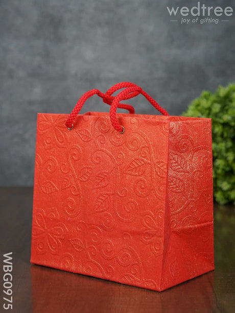 Floral Embossed Paper Bag - Wbg0975 Bags