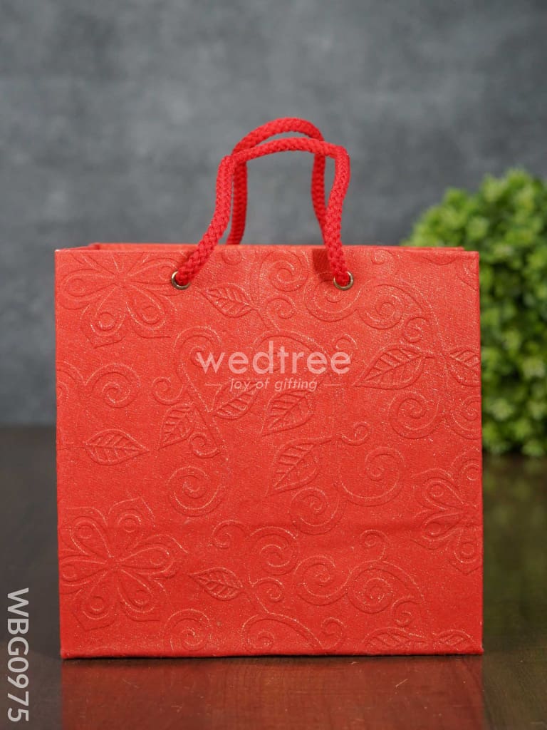 Floral Embossed Paper Bag - Wbg0975 Bags