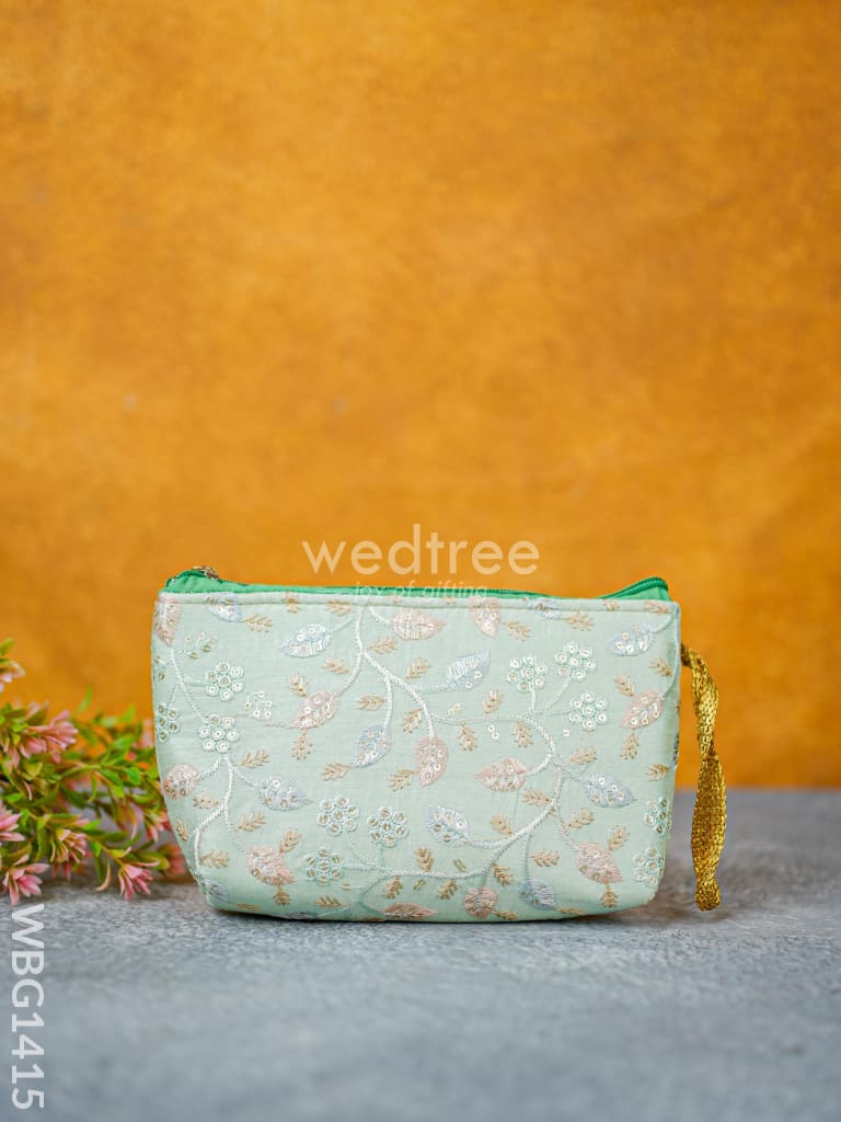 Floral Embroidered Pouch - Wbg1415 Clutches & Purses