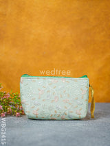 Floral Embroidered Pouch - Wbg1415 Clutches & Purses