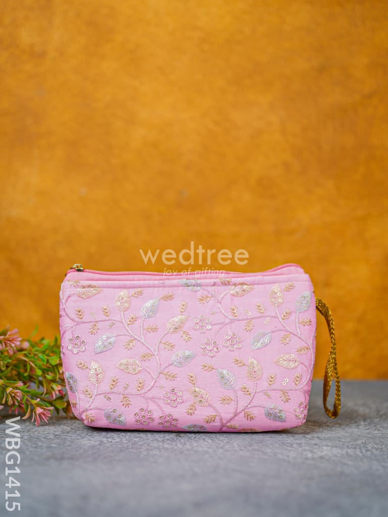 Floral Embroidered Pouch - Wbg1415 Clutches & Purses