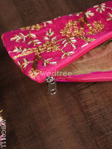 Floral Embroidery Purse With Zipper - Wbg0111 Clutches & Purses