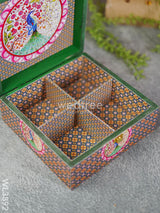 Floral Peacock Dry Fruit Box With 4 Partions - Wl3892