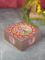 Floral Peacock Dry Fruit Box With 4 Partions - Wl3892