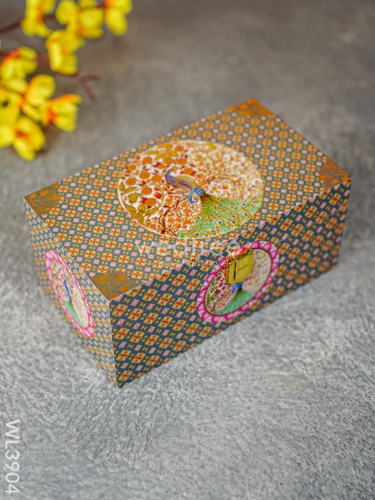 Floral Peacock Dry Fruit Box - Wl3904