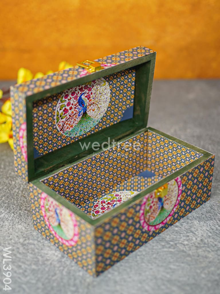 Floral Peacock Dry Fruit Box - Wl3904