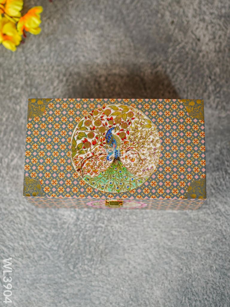 Floral Peacock Dry Fruit Box - Wl3904