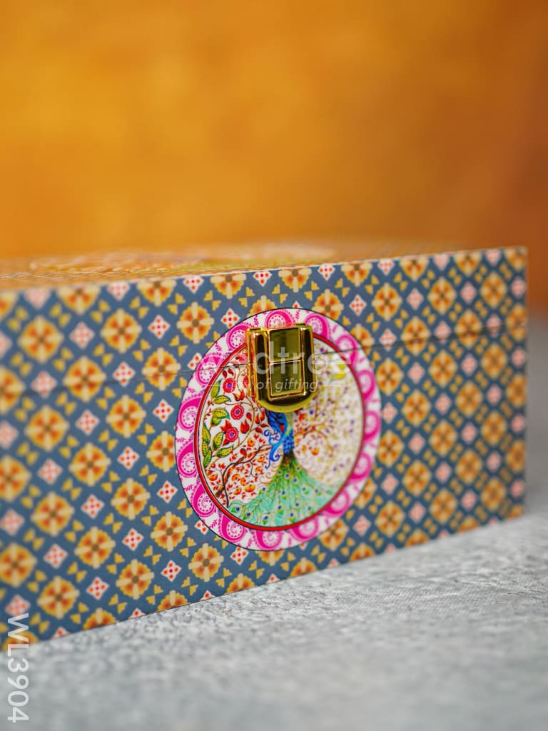 Floral Peacock Dry Fruit Box - Wl3904