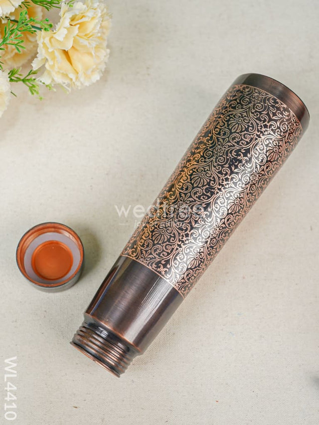 Floral Print Copper Bottle - 1 Ltr Wl4410 Dining Essentials