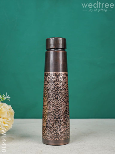 Floral Print Copper Bottle - 1 Ltr Wl4410 Dining Essentials