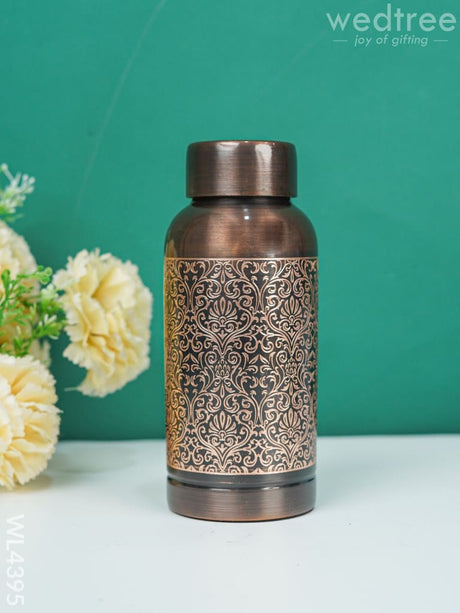 Floral Printed Copper Bottle - 650 Ml Wl4395 Dining Essentials