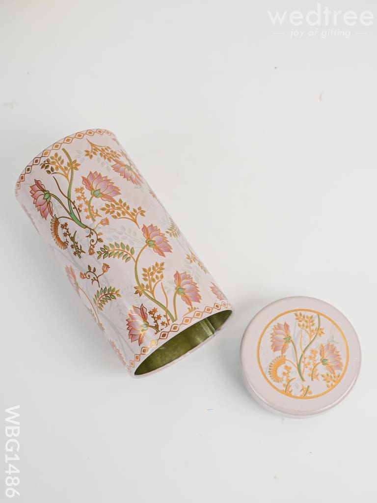 Floral Printed Tin Jar - Wbg1486 Jars & Boxes Rg