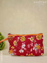 Floral Purse With Faux Leather - Wbg0811 Clutches & Purses