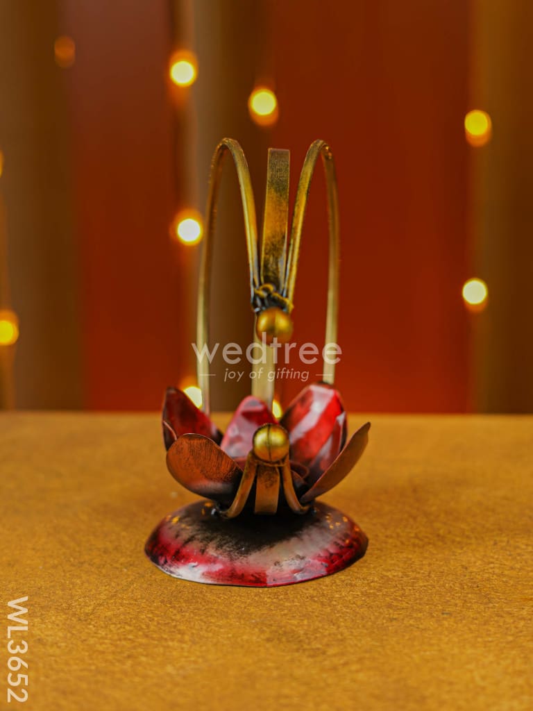 Flower Ring Candle Holder - Wl3652 Metal Decor Utility