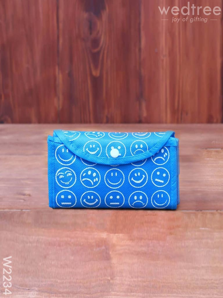 Foldable Nonwoven Shopping Bag With Smiley Prints - W2234 Shopping Bags