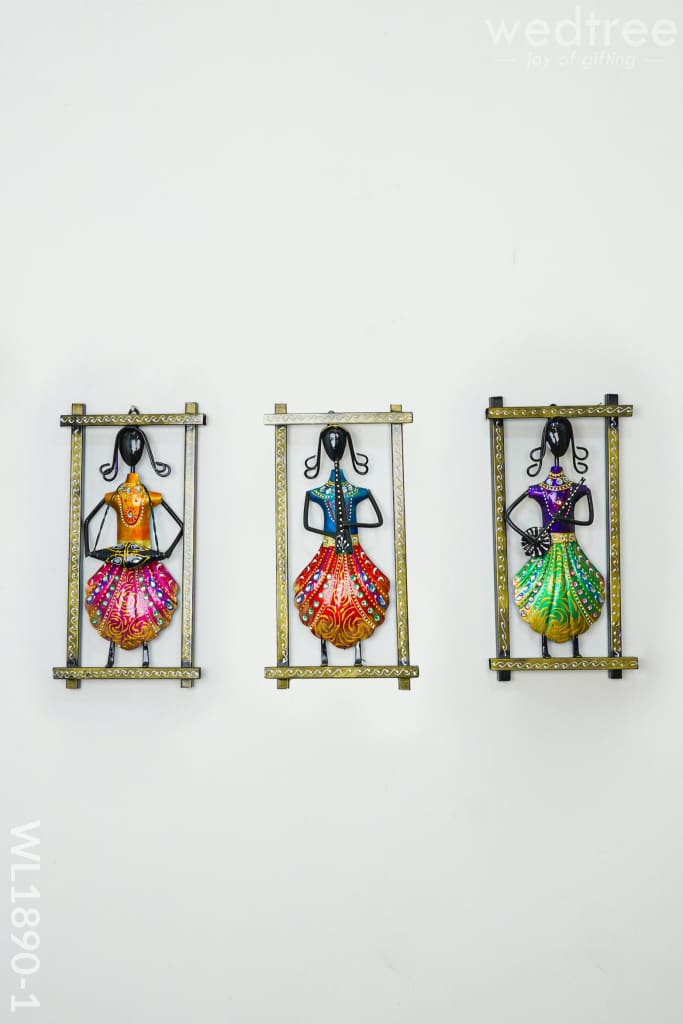 Frame Musical Dolls (Set Of 3) - Wl1890 1 Metal Decor Hanging