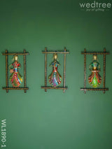 Frame Musical Dolls (Set Of 3) - Wl1890 Metal Decor Hanging