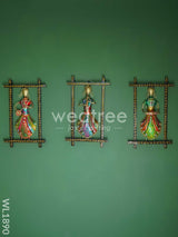 Frame Musical Dolls (Set Of 3) - Wl1890 Metal Decor Hanging