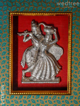 Frame:  White Metal Radha Krishna Matki - Wl2812 Frames