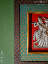 Frame:  White Metal Radha Krishna Matki - Wl2812 Frames