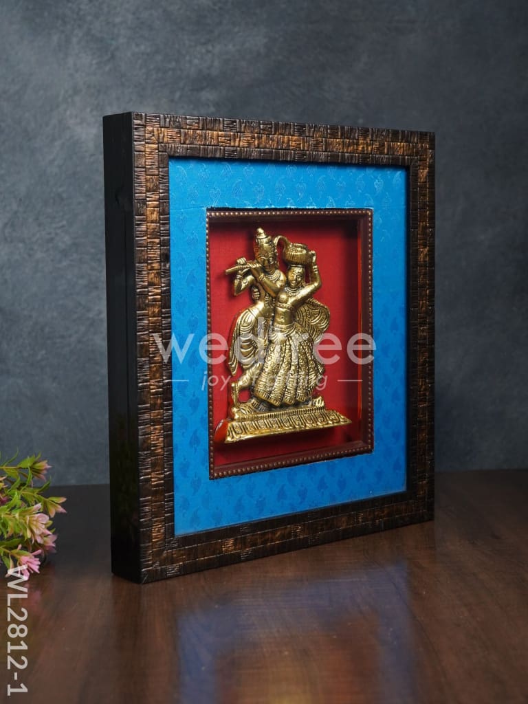 Frame:  White Metal Radha Krishna Matki - Wl2812 Frames