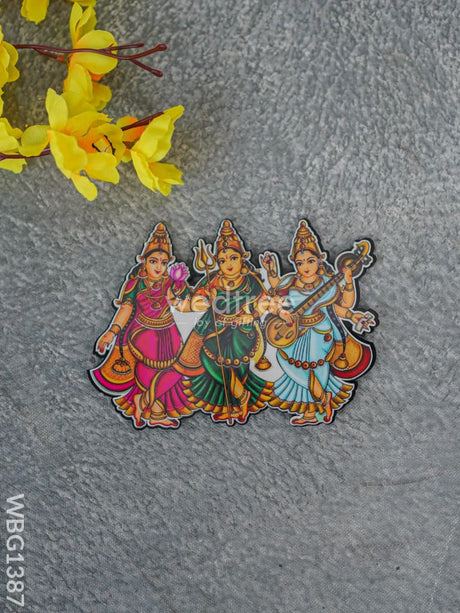 Fridge Magnet - Durga Lakshmi & Saraswathi Wbg1387 Rg