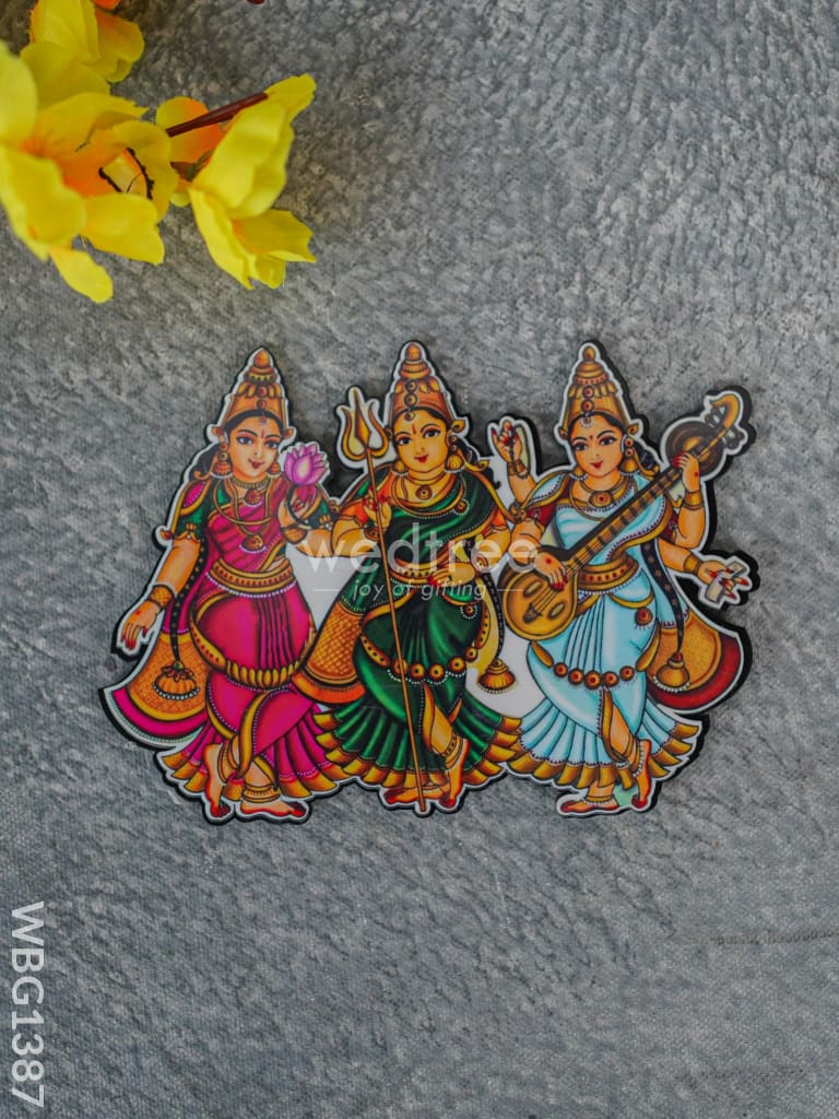 Fridge Magnet - Durga Lakshmi & Saraswathi Wbg1387 Rg