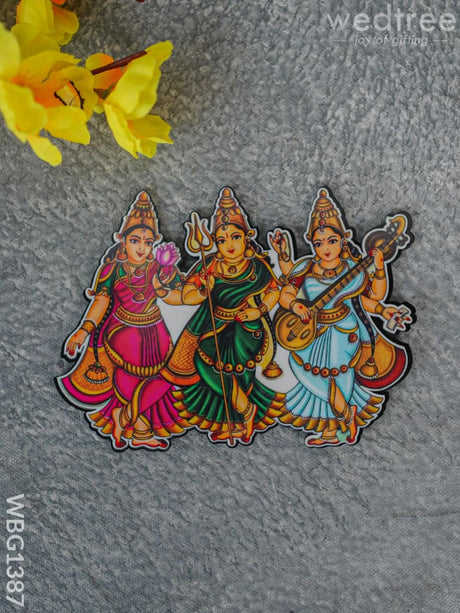 Fridge Magnet - Durga Lakshmi & Saraswathi Wbg1387 Rg