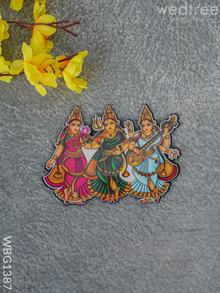 Fridge Magnet - Durga Lakshmi & Saraswathi Wbg1387 Rg