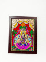 Gaja Lakshmi Glass Reverse Painting Frame - 8 X 6 Inch Wl4559 Frames