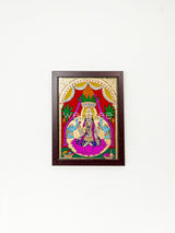 Gaja Lakshmi Glass Reverse Painting Frame - 8 X 6 Inch Wl4559 Frames