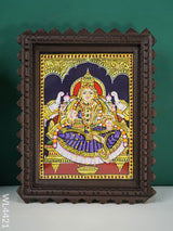 Gajalakshmi Photo Frame With Tanjore Art Work - Flat (Gold Foil) 8 X 6 Inch Wl4421 Frames