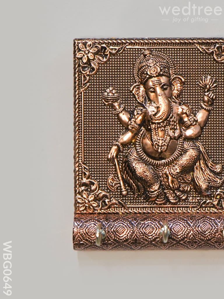 Ganesh Copper Oxidised Keystand (4X5) - Wbg0649 Key Hangers