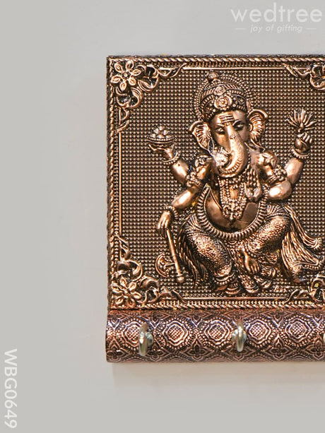 Ganesh Copper Oxidised Keystand (4X5) - Wbg0649 Key Hangers