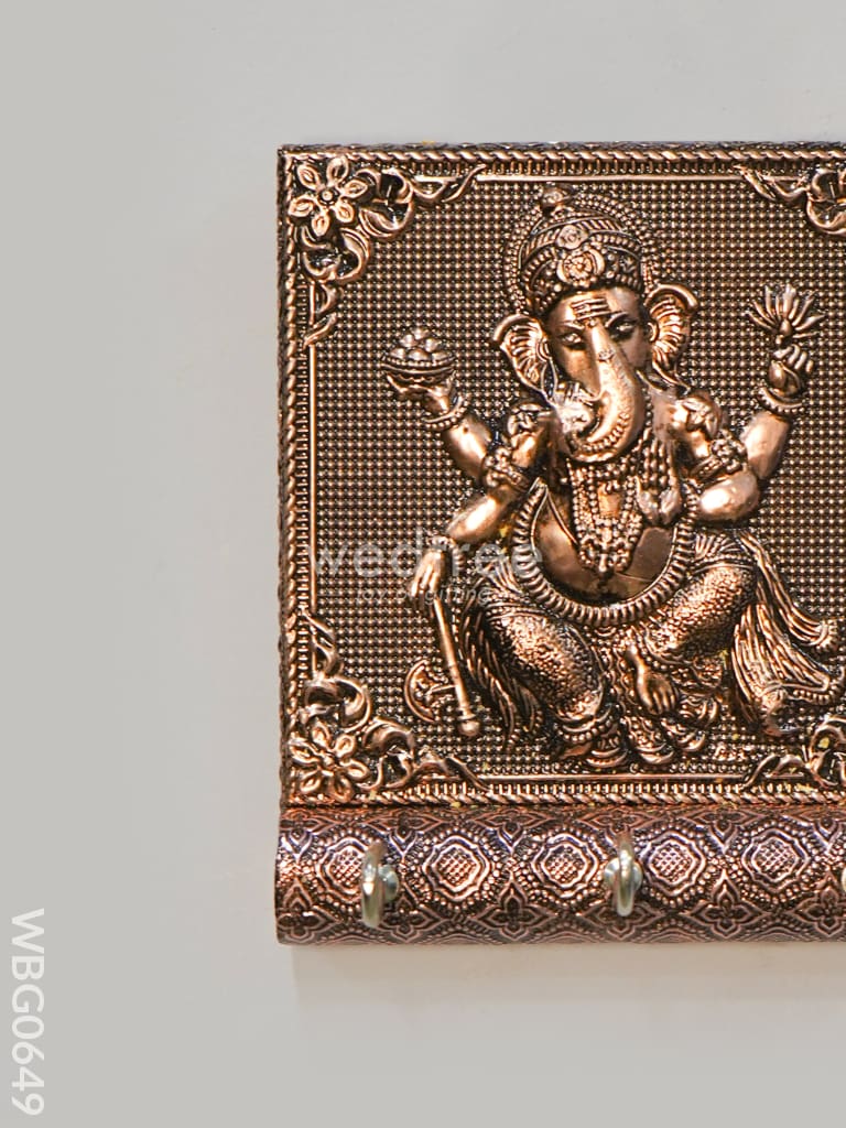 Ganesh Copper Oxidised Keystand (4X5) - Wbg0649 Key Hangers