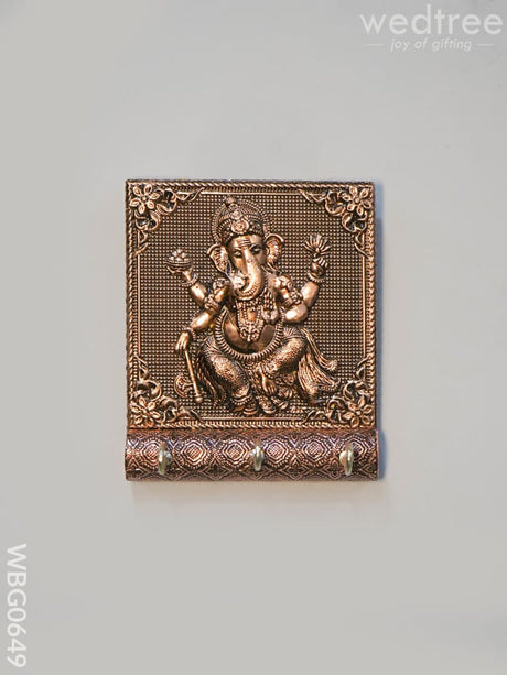 Ganesh Copper Oxidised Keystand (4X5) - Wbg0649 Key Hangers