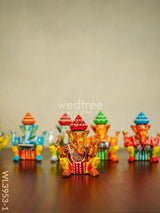 Ganesha Band Set - Wl3953 Wooden Decor